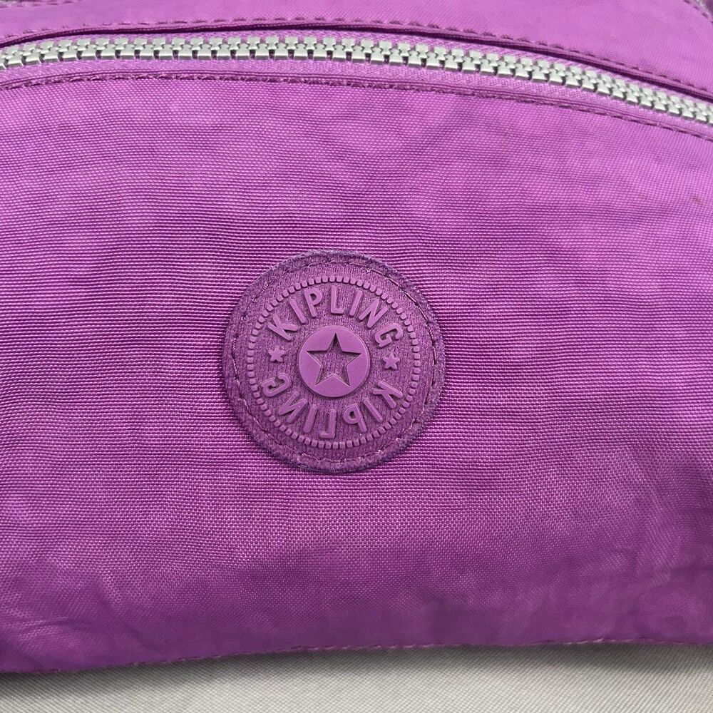 Kipling Bag Purse Purple Plum Crinkled Nylon‎ Crossbody Shoulder Bag - Picture 2 of 6